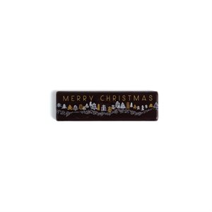 CHRISTMAS SCENERY, DARK CHOC, 2.7 IN X 0.7 IN, 110 PCS 