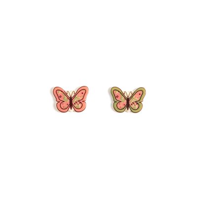 FLORAL BUTTERFLIES DUO, WHITE COMP, 1.1 IN X 0.8 IN, 208 PCS 