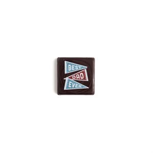BEST DAD EVER, DARK CHOC, 3X3CM, 176 PCS