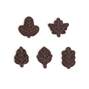 EMBOSSED SPECKLED FALL LEAVES, DARK CHOCOLATE, 126 PCS