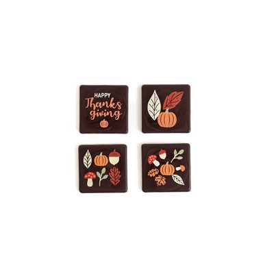 THANKSGIVING SEASONAL ASSORTMENT, DARK CHOCOLATE, 1.2 IN X 1.2 IN, 176 PCS