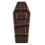 COFFIN LIDS DARK CHOC 3 DESIGNS 6X2,6 CM