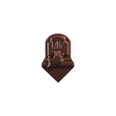 SMALL GRAVESTONES DARK CHOC RIP 3 DESIGNS 3,6X2,4 CM