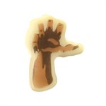 HANDS WHITE CHOC OUTRE TOMBE 6 DESIGNS 4X2,5 CM