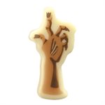 HANDS WHITE CHOC OUTRE TOMBE 6 DESIGNS 4X2,5 CM
