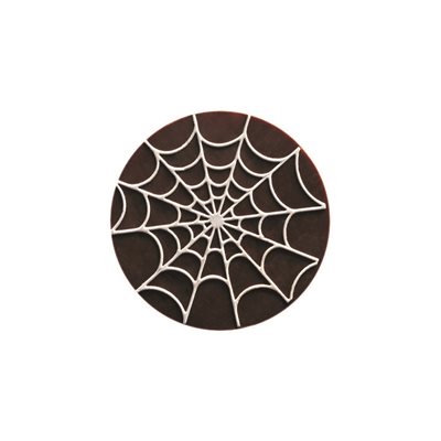 ROUNDS DARK CHOC EMBOSSED TOILE D'ARAIGNÉE Ø 3 CM