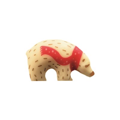 BEARS WHITE CHOC EMMITOUFLÉS 2 DESIGNS 4X2,95 - 4X2,4 CM