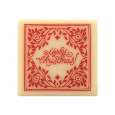 SQUARES DARK CHOC MERRY CHRISTMAS 3,5 CM