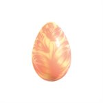 EGGS WHITE CHOC GRAVURE 3 DESIGNS 4X2,7 CM
