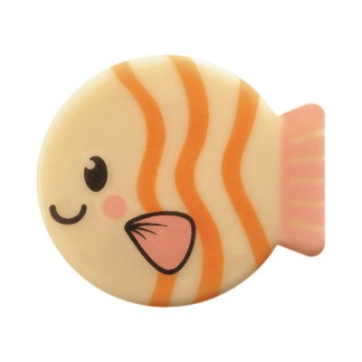FISH WHITE CHOC MIMS 3 DESIGNS 4X3,5 CM