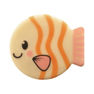 FISH WHITE CHOC MIMS 3 DESIGNS 4X3,5 CM