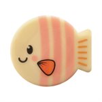 FISH WHITE CHOC MIMS 3 DESIGNS 4X3,5 CM