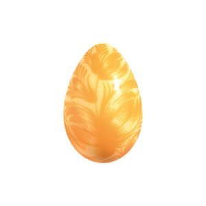 HALF-SHELLS EGGS WHITE CHOC GRAVURE 3 DESIGNS 3,4X2,3 CM