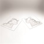 Moulds Licorne for 6 pieces 12.5x11.4 cm H.7.5 cm