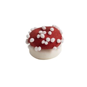 DECO RED SUGAR MUSHROOM; 180 PC