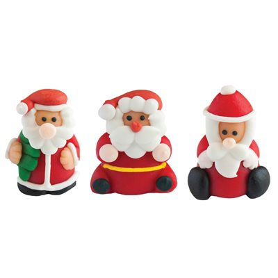 3D SANTA ASSORTMENT, MARZIPAN, 42 PCS