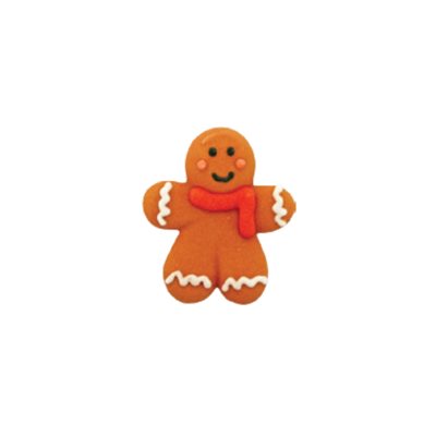 GINGERBREAD MAN WITH SCARF, SUGAR, 140PC