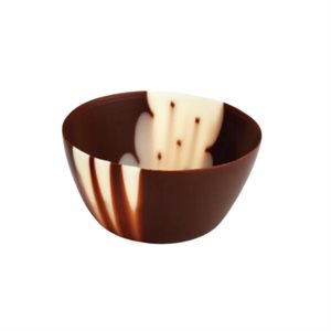 CHOC CUP W / STRIPS DARK, 96 PCS