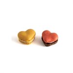 HEART MACARON DUO, PASSION HONEY AND POPPY, 50PC