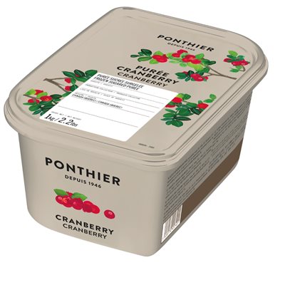 FROZEN PUREE, CRANBERRY, 1 KG