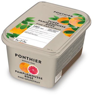 FROZEN PUREE, PINK GRAPEFRUIT 100%, 1 KG