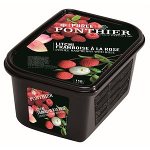 FROZEN PUREE, ROSE LYCHEE RASPBERRY, 1 KG