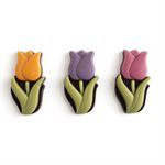 TULIP GARDEN, DARK CHOCOLATE, 6.5X3.5CM, 120 PC