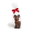 REINDEER 13CM MILK CHOC 75G PREABG W / BOW, 10PC