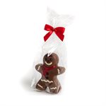 GINGERBREAD MAN 10CM MILK CHOC 60G PREBAG BOW 10PC