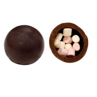 COCOA BOMB DARK CHOC W / MARSHMALLOW 6.7CM, 48PC