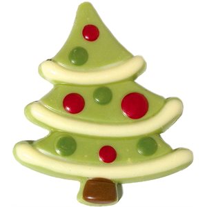 CHRISTMAS TREE, WHITE CHOCOLATE, 118PC