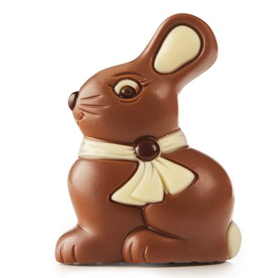 Wrapped Bunny with Ribbon; Milk Chocolate