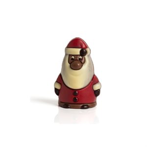 MODERN SANTA 11CM MLK CHOC 75G PREBAG W / BOW, 10PC