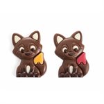 FOREST FOXES, MILK CHOC, 1.8 IN X 2.3 IN, APPROX. 134 PCS