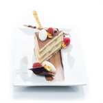 LAYERED DESSERT TIRAMISU, 11x3.75", 8 STRIPS