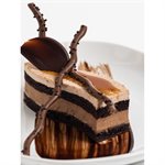 Caramel Choco Brownie Layered Cake, Single Serving, 64 pcs