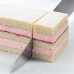 Vegan Strawberry Shortcake Layered Cake Strip