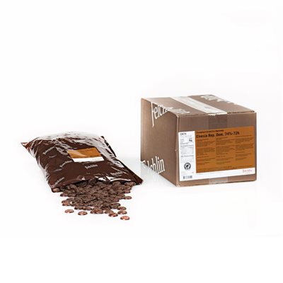 特撮 Chocolat et grands crus de cacao ELVESIA 74% GRAND CRU HACIENDA DARK COUVERTURE COINS - 72H