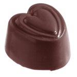 POLYCARBONATE MOLD HEART 27.5X13.5X2.4CM