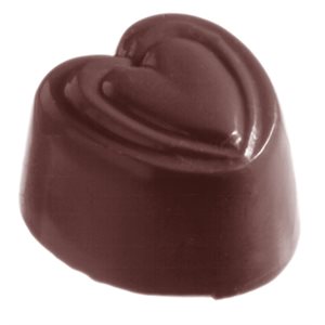 POLYCARBONATE MOLD HEART 27.5X13.5X2.4CM