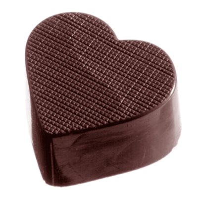 POLYCARBONATE MOLD HEART SQUARE 27.5X13.5X2.4CM