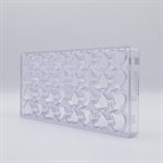POLYCARBONATE MOLD HEART SQUARE 27.5X13.5X2.4CM