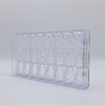 POLYCARBONATE MOLD PINEAPPLE PIECE 27.5X13.5X2.4CM