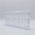 POLYCARBONATE MOLD OVAL SHADED 27.5X13.5X2.6CM