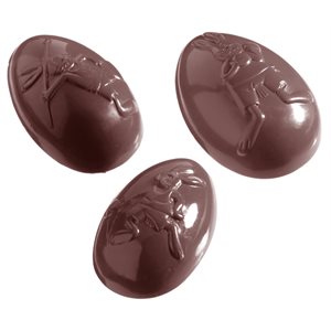 POLYCARBONATE MOLD EGG 64MM 12 FIG 27.5X13.5X2.4CM