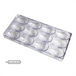 POLYCARBONATE MOLD EGG 64MM 12 FIG 27.5X13.5X2.4CM