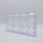POLYCARBONATE MOLD EGG 64MM 12 FIG 27.5X13.5X2.4CM