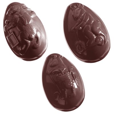 POL.MLD EGG BUNNY SMALL 74MM 8 FIG 27.5X13.5X3CM