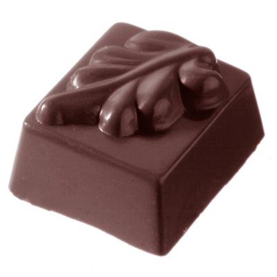 POLYCARBONATE MOLD SQUARE LEAF 27.5X13.5X2.4CM