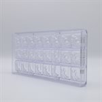 POLYCARBONATE MOLD SQUARE LEAF 27.5X13.5X2.4CM